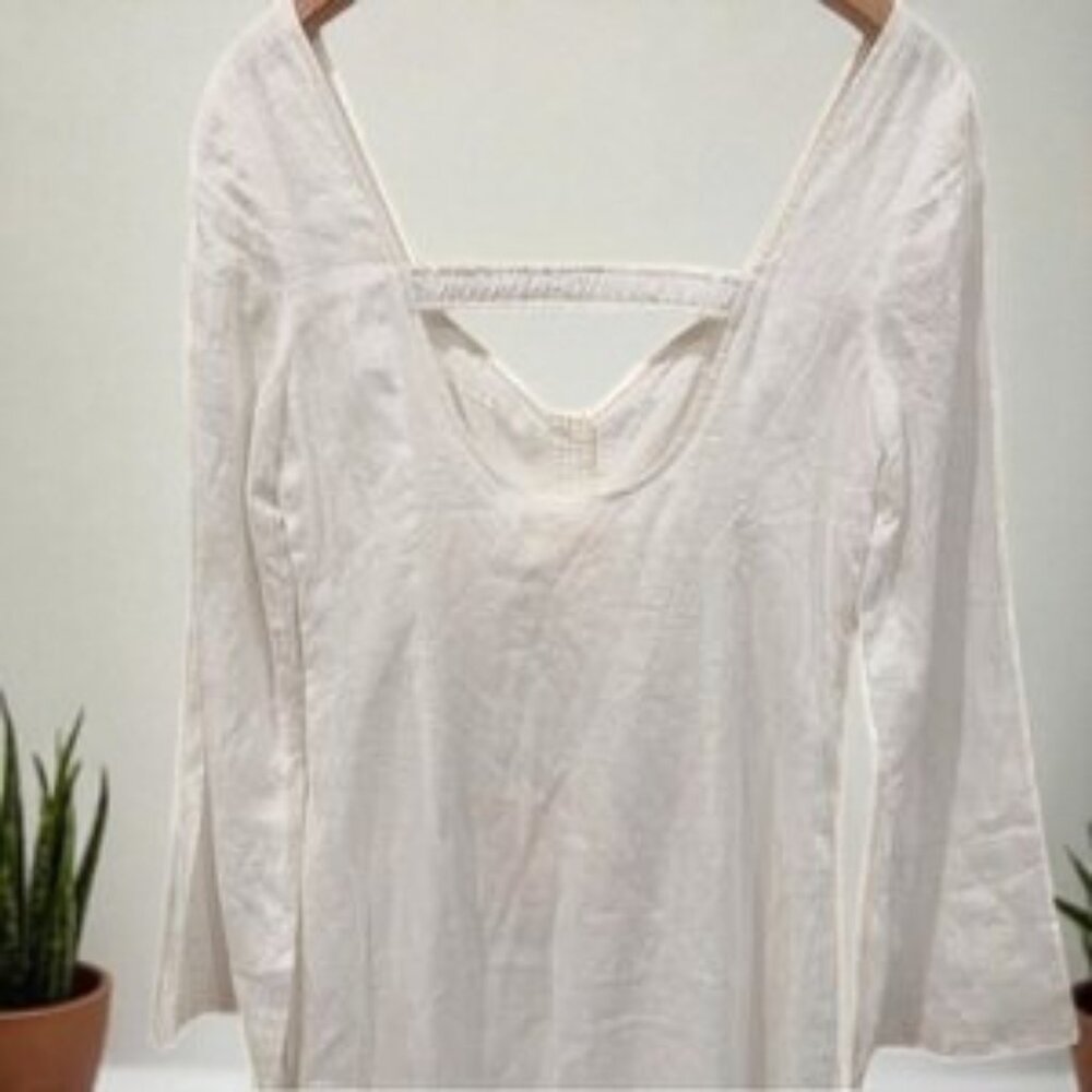 NWT Sancia Zande Linen Maxi Dress in White - Picture 3 of 7